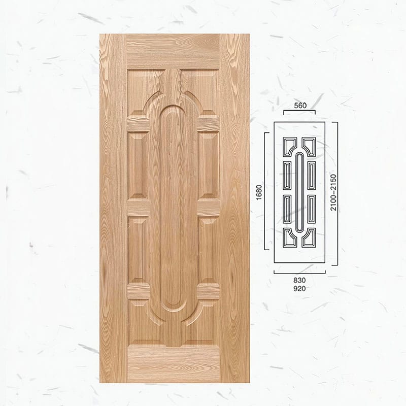 Real Wood Veneer Molded Door Skin Gallery View 2