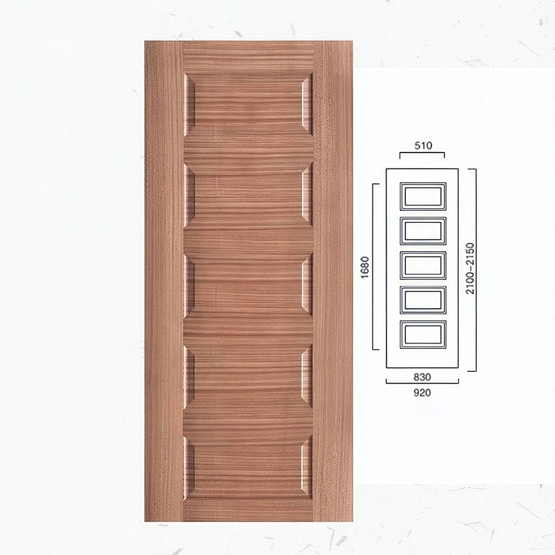 Real Wood Veneer Molded Door Skin Gallery View 5