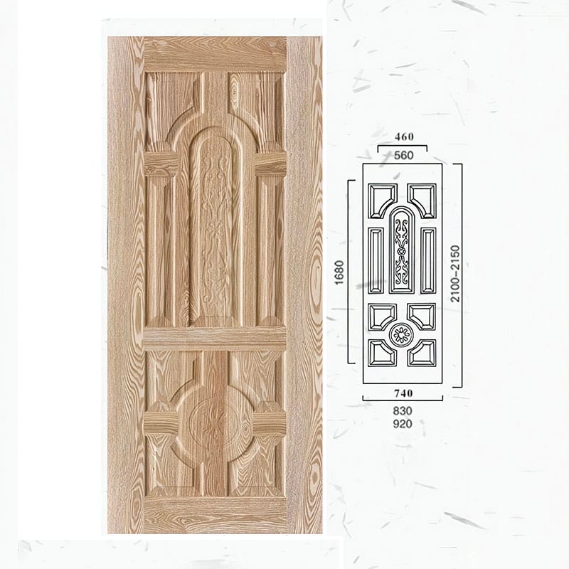 Real Wood Veneer Molded Door Skin Gallery View 6